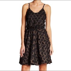 Dress the Population Floral Appliqué Dress